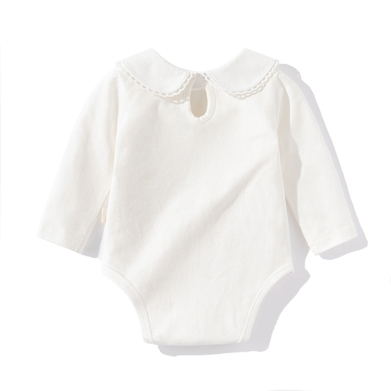 Infants Girls White Cotton Bodysuit