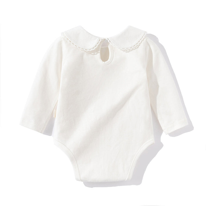 Infants Girls White Cotton Bodysuit