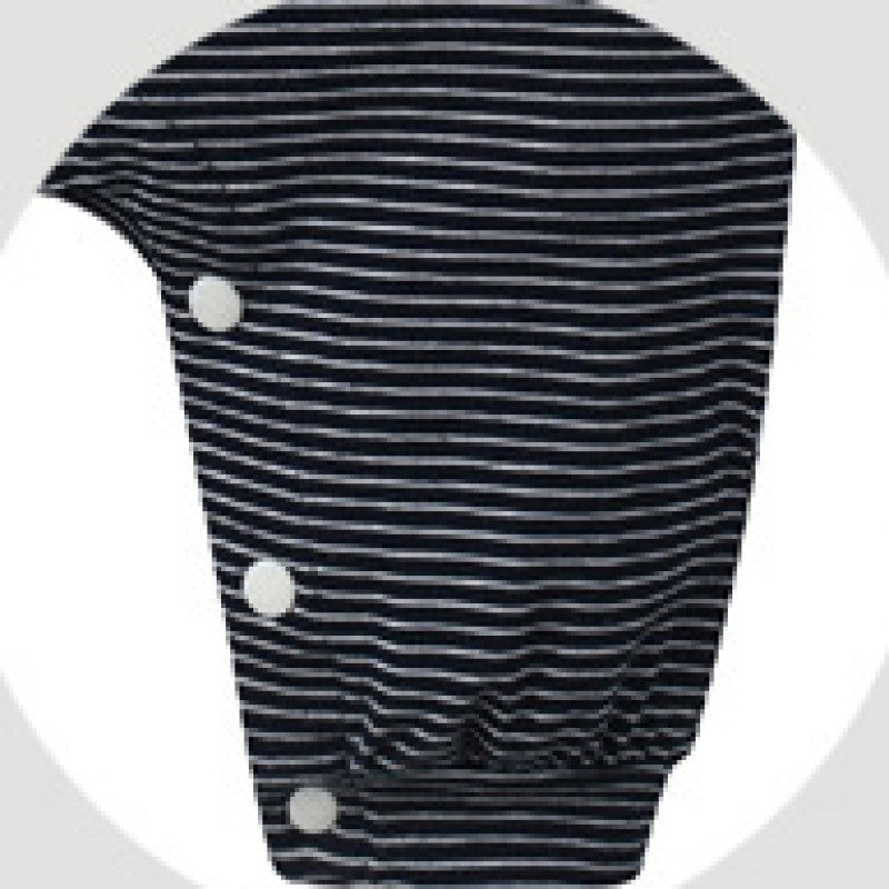 Infants Boys White & Black Striped Cotton Rompers