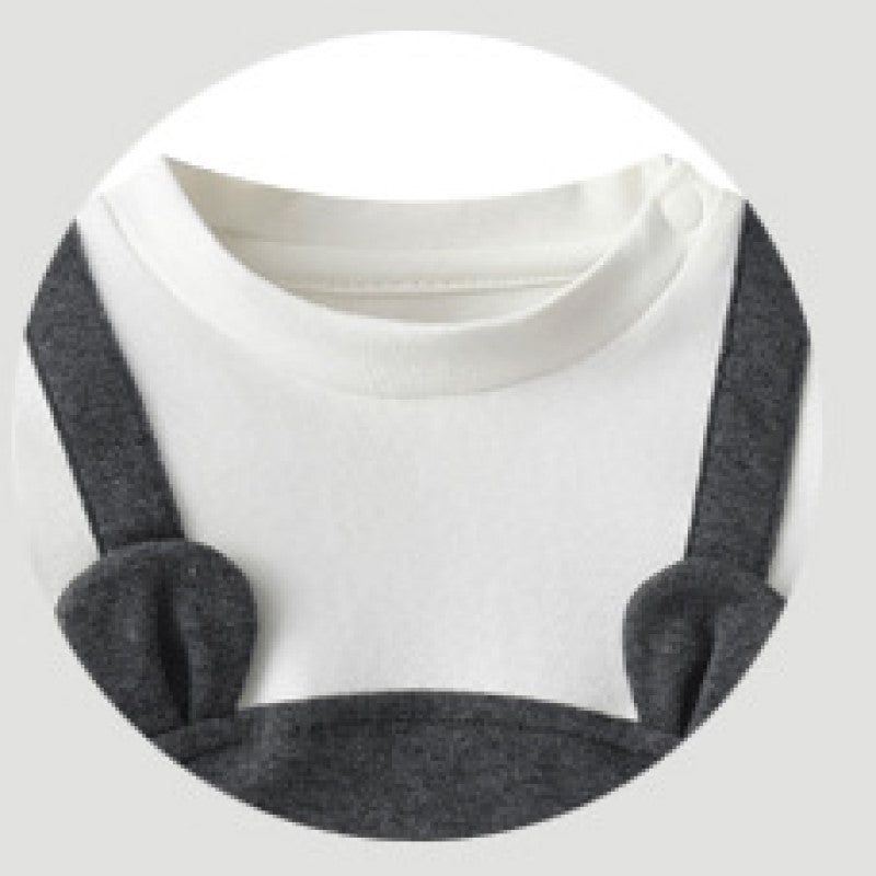 Infants Grey Long Sleeved Cotton Rompers
