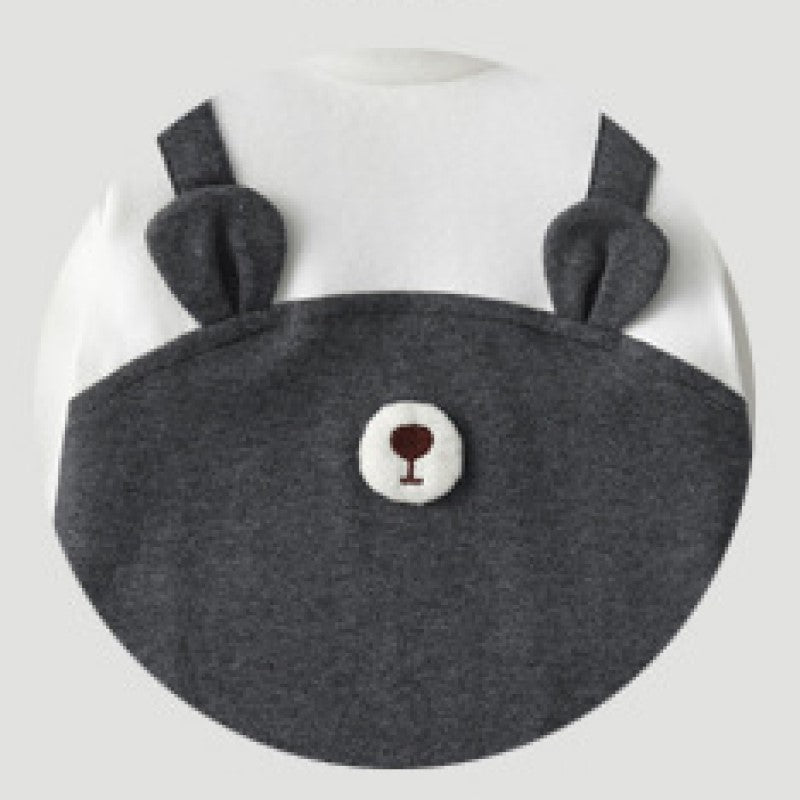 Infants Grey Long Sleeved Cotton Rompers