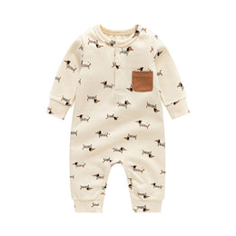 Boys Printed Cotton Rompers