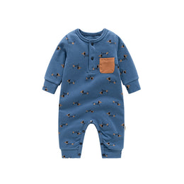 Boys Printed Cotton Rompers
