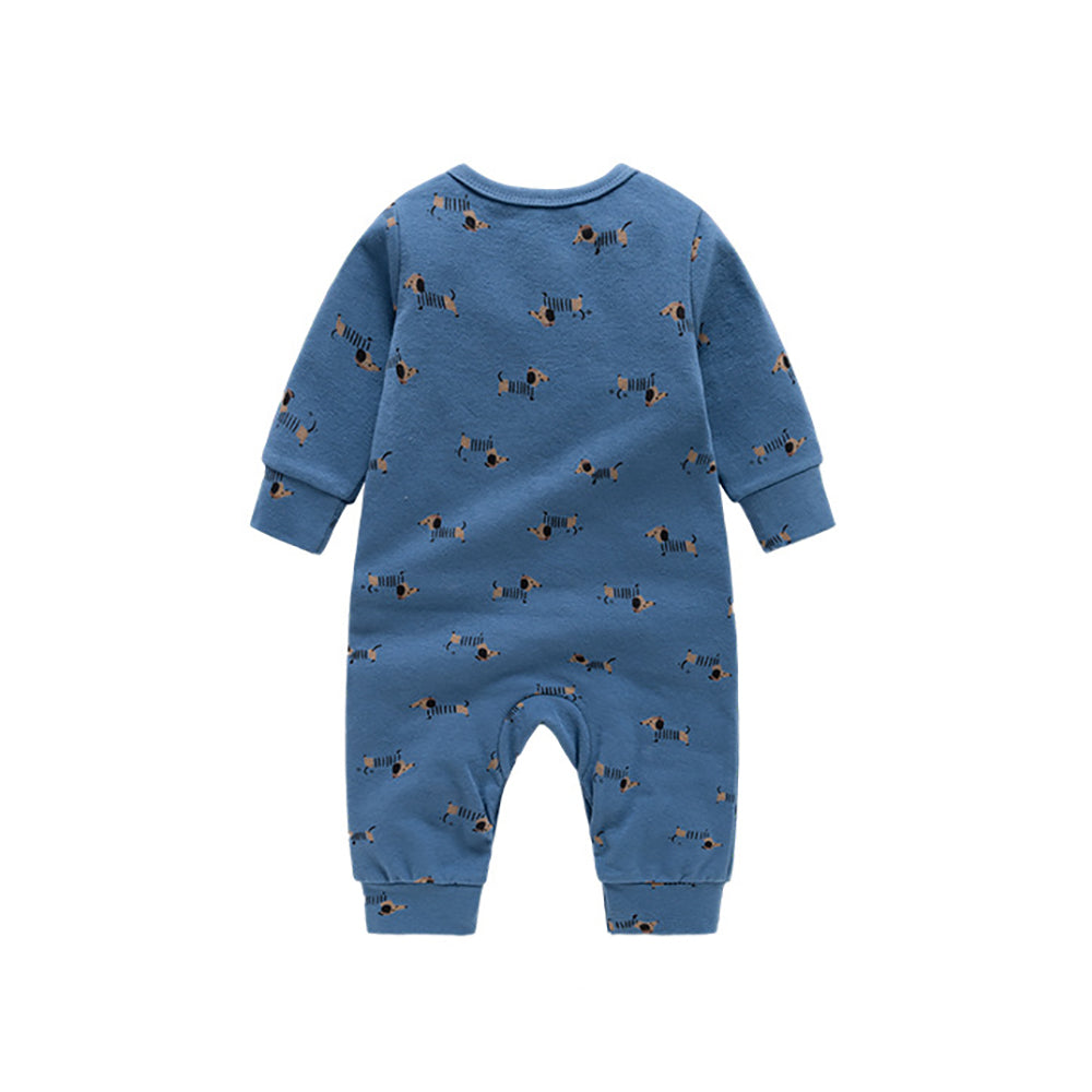 Boys Printed Cotton Rompers
