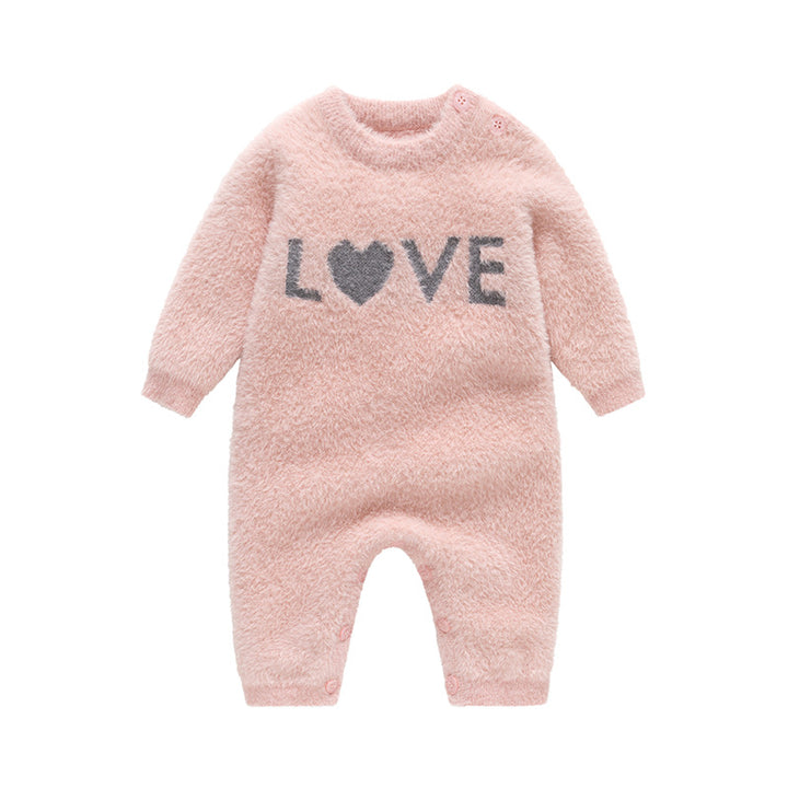 Girls Printed Round Neck Rompers