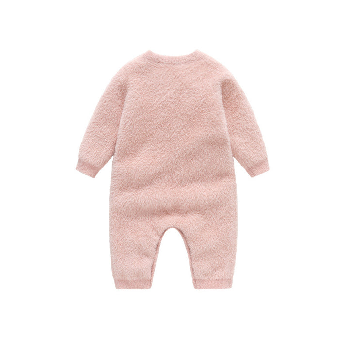Girls Printed Round Neck Rompers