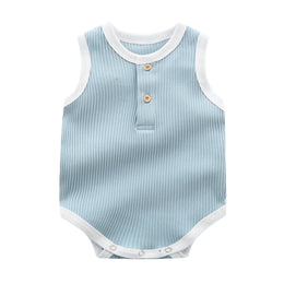 Blue Infant Boys Self-Design Cotton Bodysuit
