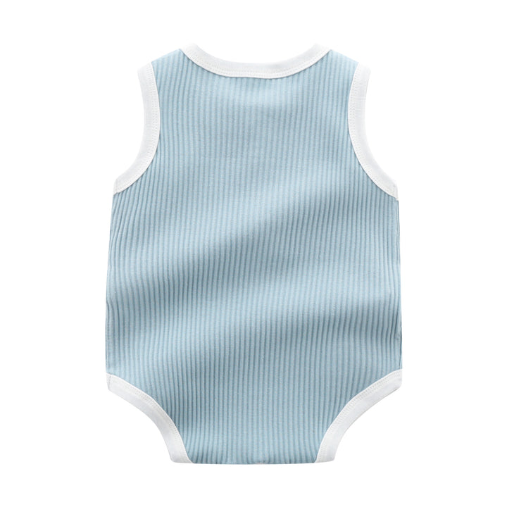Blue Infant Boys Self-Design Cotton Bodysuit