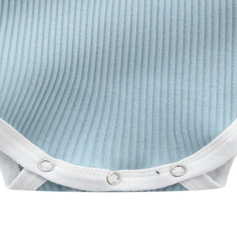 Blue Infant Boys Self-Design Cotton Bodysuit