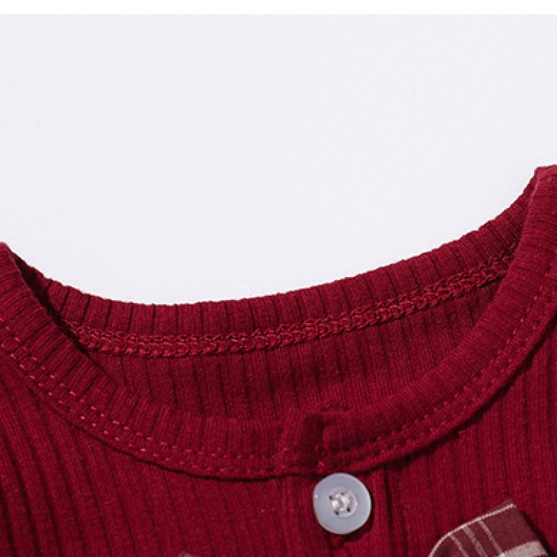 Infants Ribbed Cotton Rompers