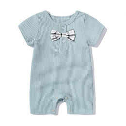 Infants Ribbed Cotton Rompers