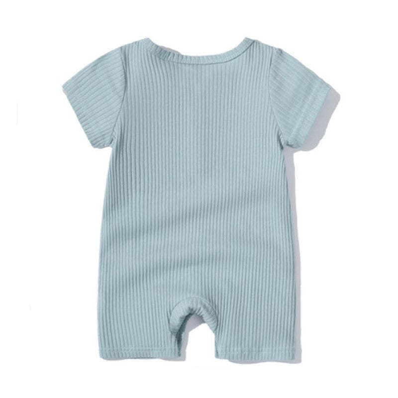 Infants Ribbed Cotton Rompers