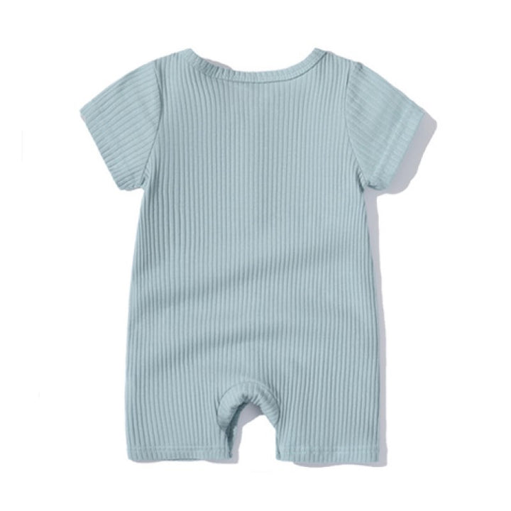 Infants Ribbed Cotton Rompers
