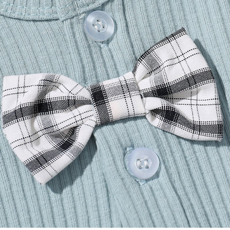 Infants Ribbed Cotton Rompers