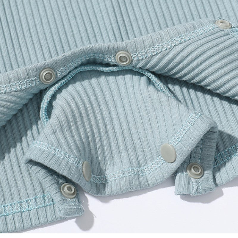 Infants Ribbed Cotton Rompers