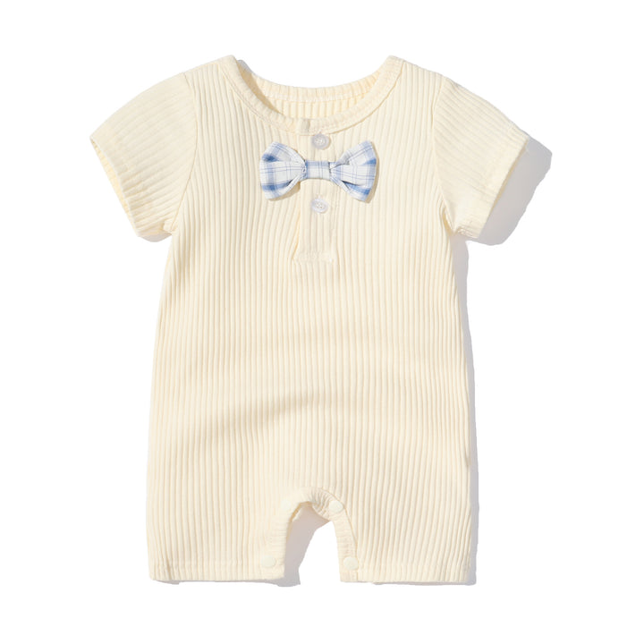 Infants Ribbed Cotton Rompers