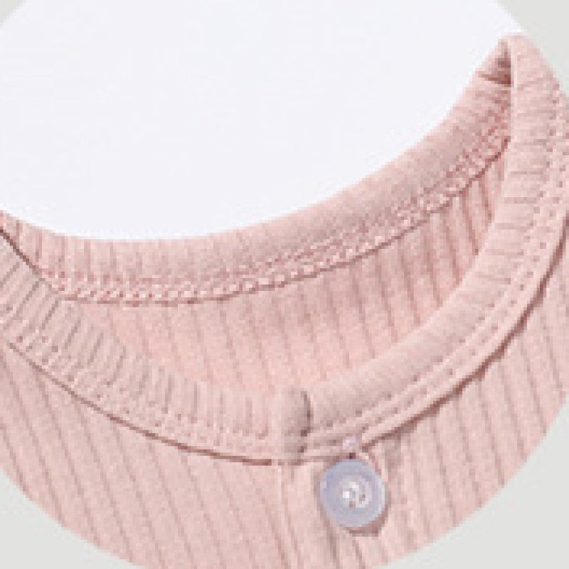 Infants Ribbed Cotton Rompers