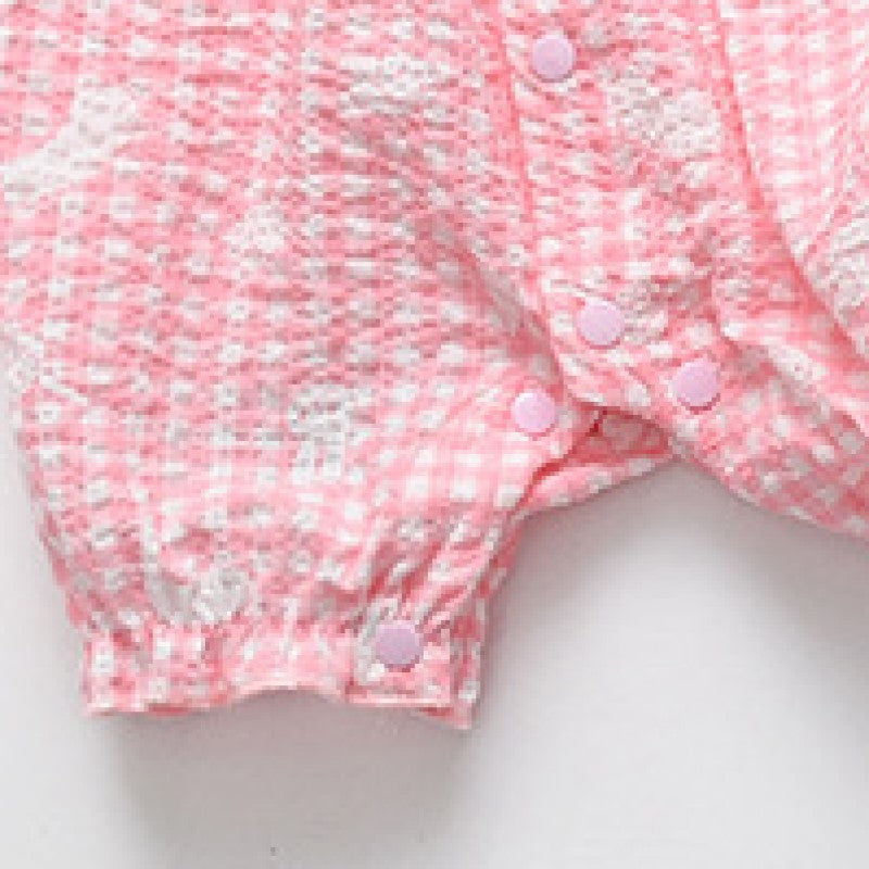 Infant Girls Printed Cotton Rompers