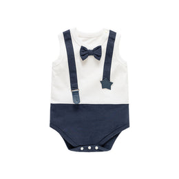 Infants Boy Round Neck Rompers