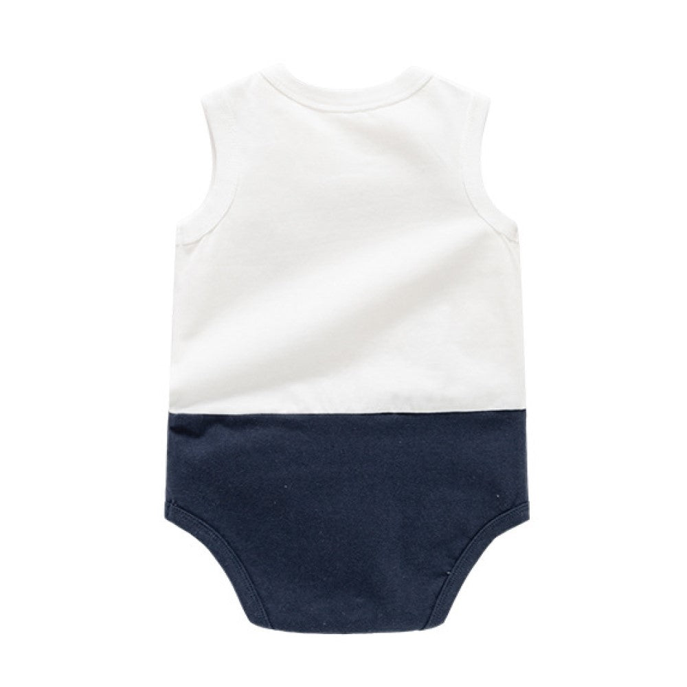 Infants Boy Round Neck Rompers