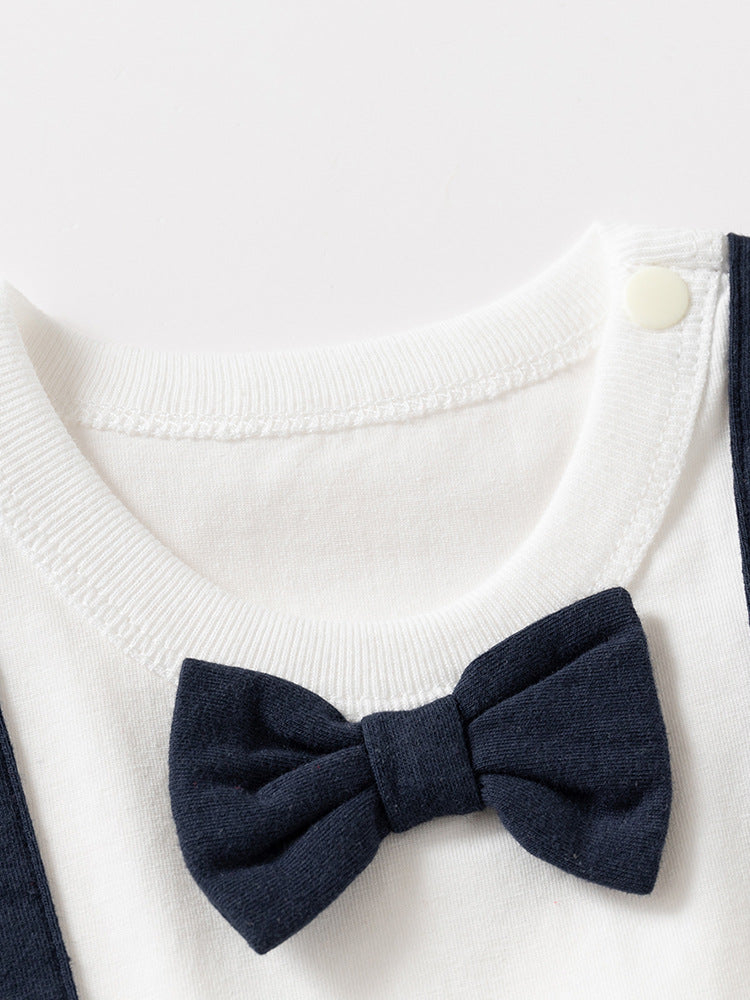 Infants Boy Round Neck Rompers