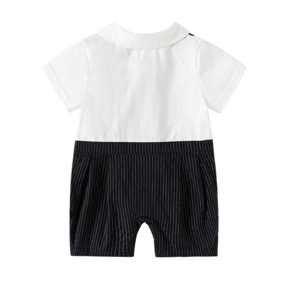 Infants Boy Striped Cotton Rompers