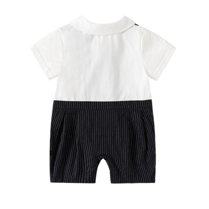 Infants Boy Striped Cotton Rompers