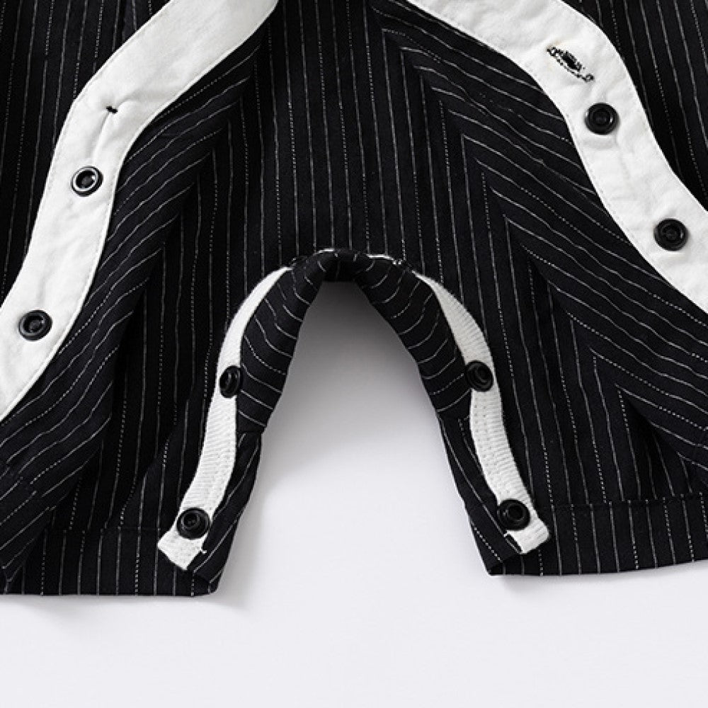 Infants Boy Striped Cotton Rompers