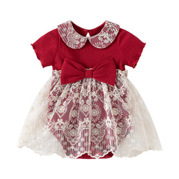 Infant Girls Self Design Cotton Bodysuit