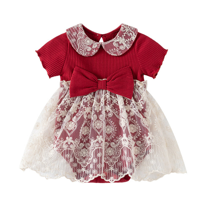 Infant Girls Self Design Cotton Bodysuit