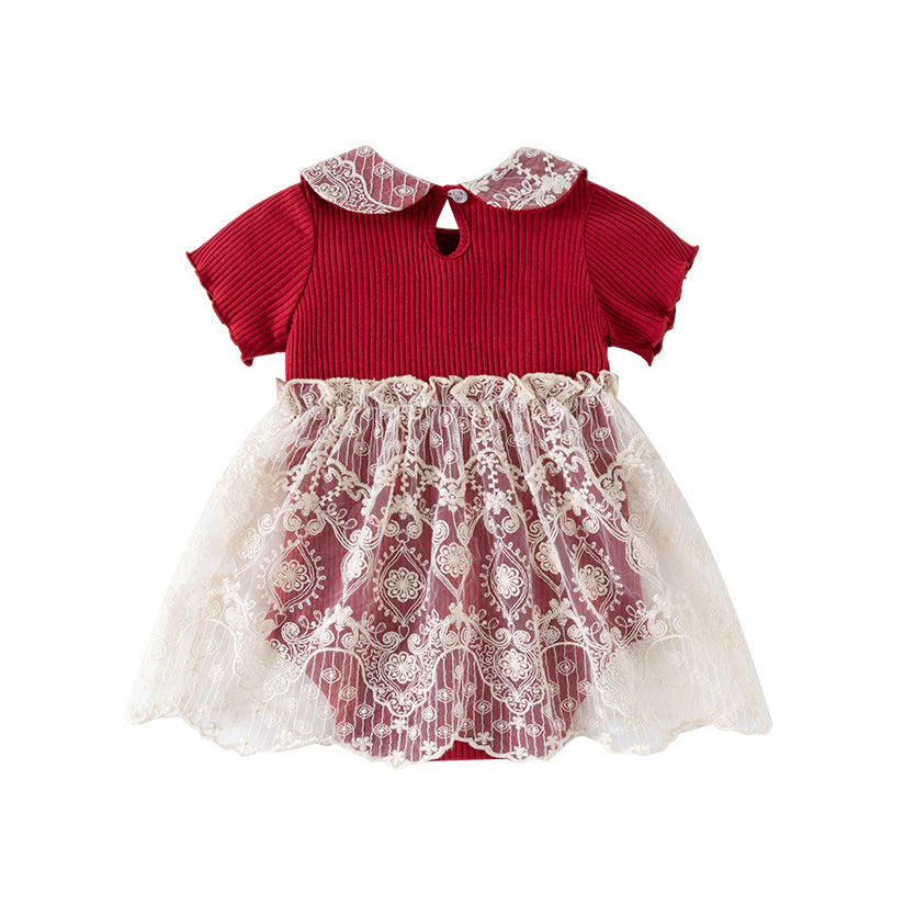Infant Girls Self Design Cotton Bodysuit