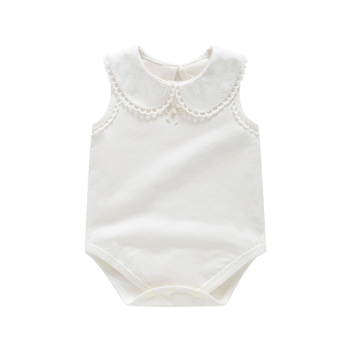 Infant Girls Cotton Lace Insert Bodysuit