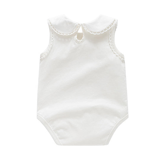 Infant Girls Cotton Lace Insert Bodysuit