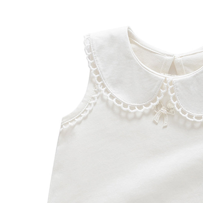 Infant Girls Cotton Lace Insert Bodysuit