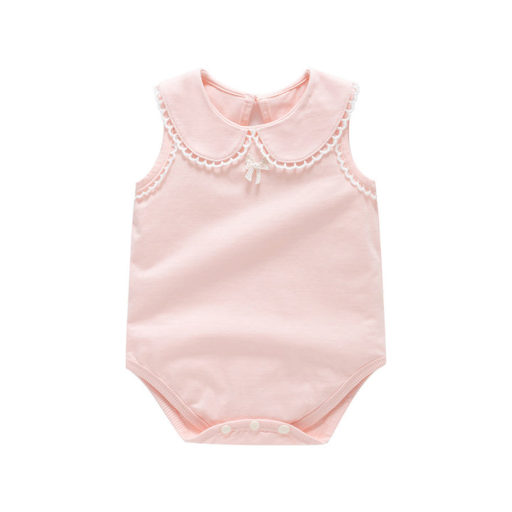 Infant Girls Cotton Round Neck Bodysuit