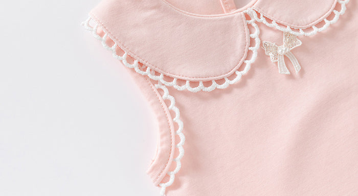 Infant Girls Cotton Round Neck Bodysuit