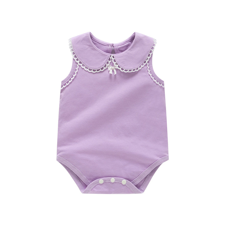 Infant Girls Cotton Lace Insert Bodysuit