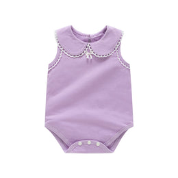 Infant Girls Cotton Lace Insert Bodysuit