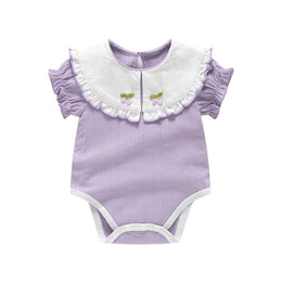 Infant Girls Embroidered Cotton Bodysuit
