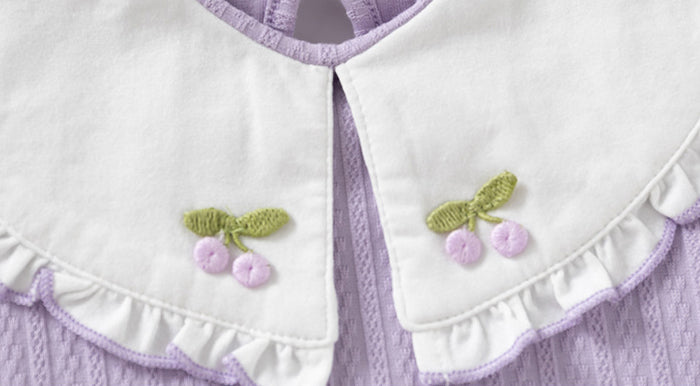 Infant Girls Embroidered Cotton Bodysuit