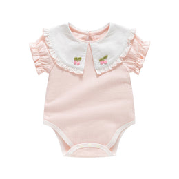 Infant Girls Embroidered Cotton Bodysuit