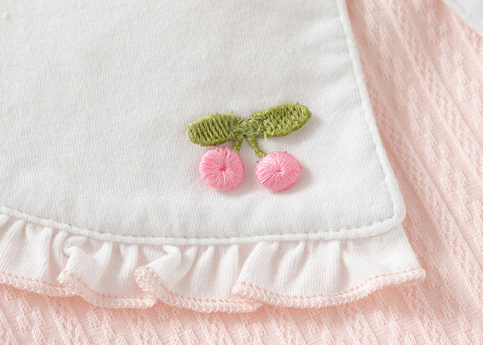Infant Girls Embroidered Cotton Bodysuit