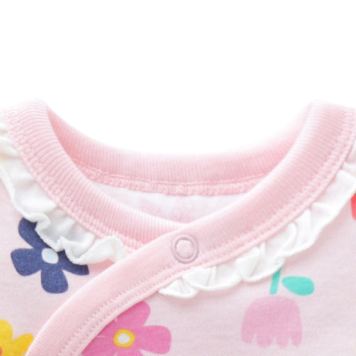 Girls Floral Printed Pure Cotton Bodysuit