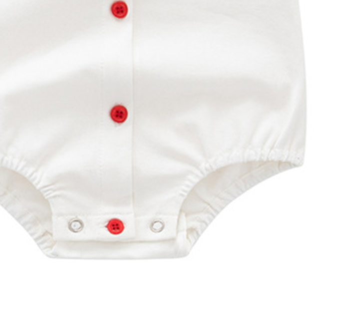 Infants Girls White Peter Pan Collar Cotton Bodysuit