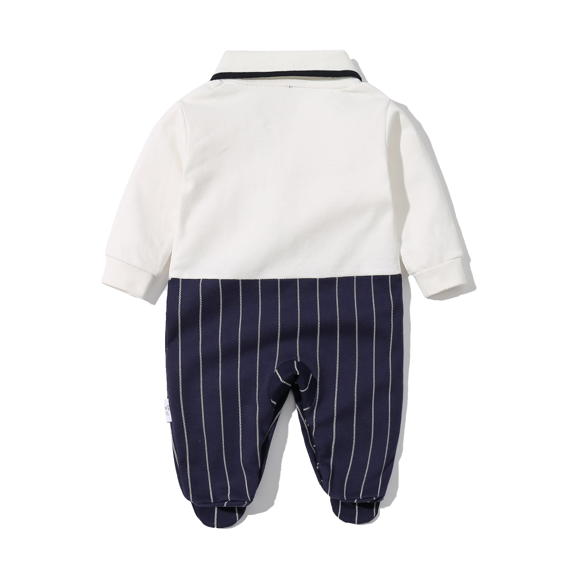 Infants Striped Cotton Party Rompers