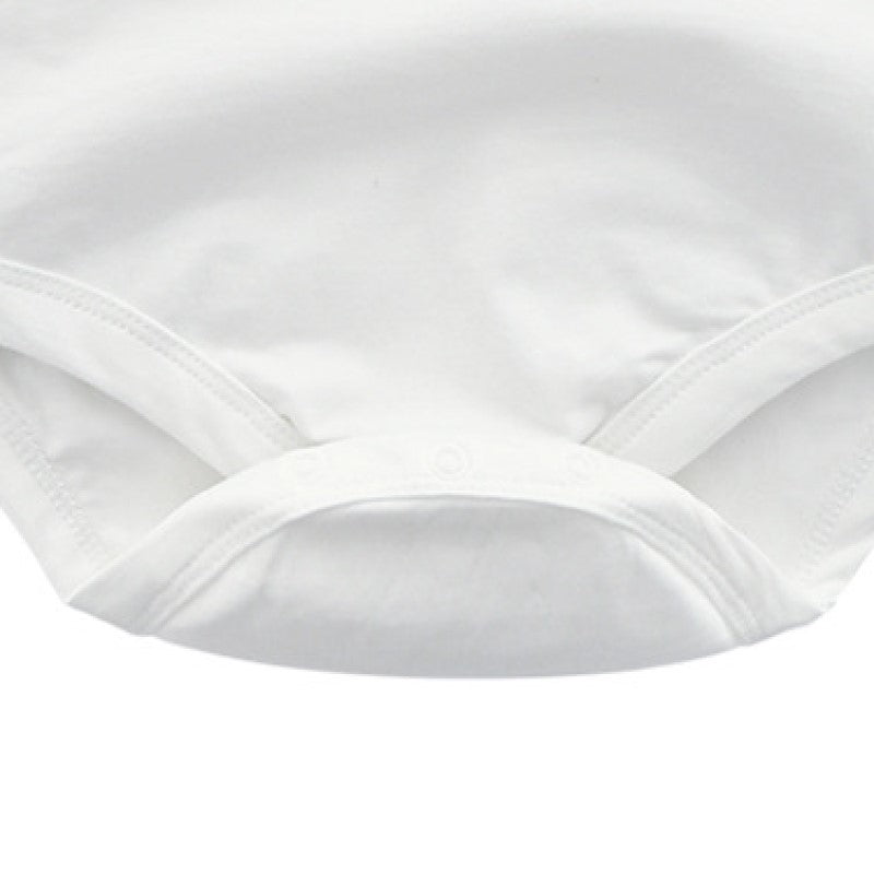 Infant Boys White V-Neck Cotton Bodysuit