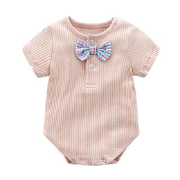 Infants Boys Pink Striped Bodysuit