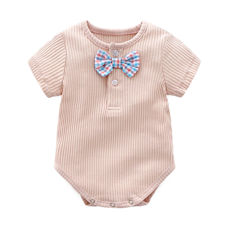 Infants Boys Pink Striped Bodysuit