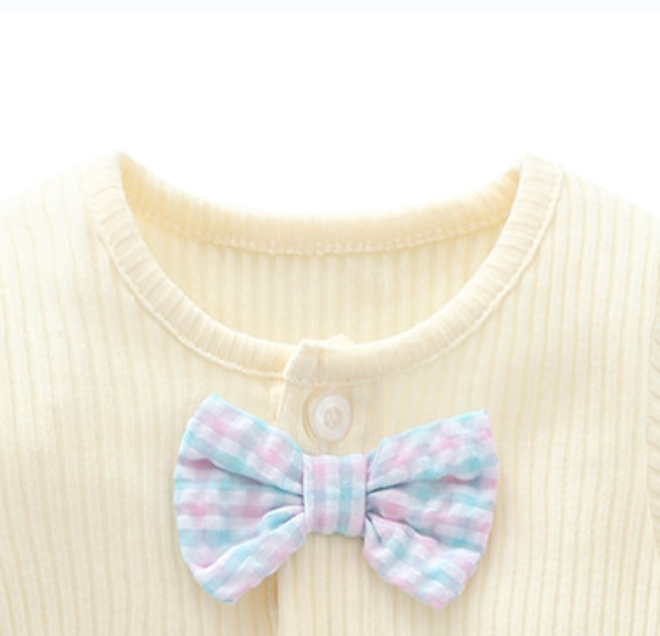 Infant Boys Yellow Ribbed Cotton Bodysuit