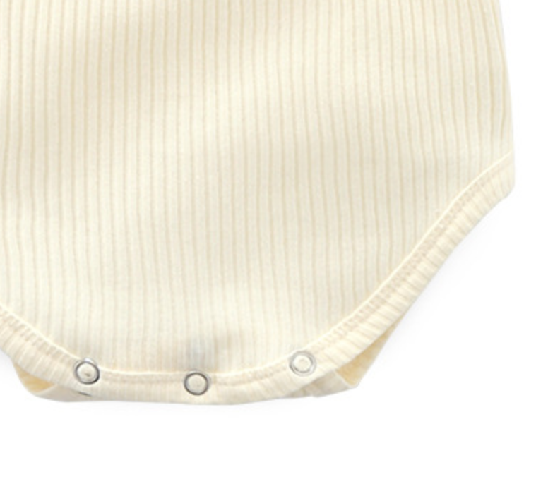 Infant Boys Yellow Ribbed Cotton Bodysuit